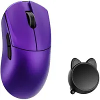 WLMouse HUAN Stainless Magnesium Alloy / Wireless 8K - Gaming mus - Optisk - 5 - Lilla