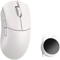 WLMouse HUAN Stainless Magnesium Alloy / Wireless 8K - Gaming mus - Optisk - 5 - Hvit