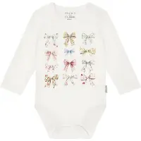 Hust and Claire Body I/e - HCBritt Bow - Ivory m. Buer - - 1 år (80) - Langermet Body
