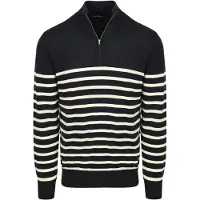 Steppin' Out Halvglidelås Genser Breton Stripe arineblå Blå ørkeblå Størrelse