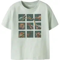 Name it T-skjorte - NmmVoto - Pale Aqua/Dino Troppen - - 2 år (92) - T-skjorte