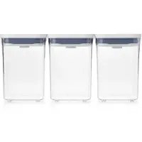 Oxo Pop 2,0 Set 1,1l Square Matbeholder 3 Enheter