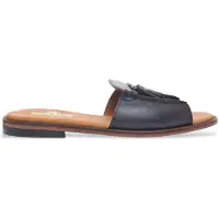 Sebago for woman. 72127QW Leather sandals Will Slide Pop black (39), Flat, None, Casual