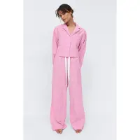 Gina Tricot - Poplin pyjamas trousers - pysjamas - Rosa - XL - Dame