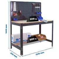 Simonwork (bancos De Trabajo) Bt2 Metallhylle 1445x1510x610 Mm