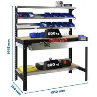 Simonwork (bancos De Trabajo) Bt1 Box Metallhylle 1445x1510x760 Mm