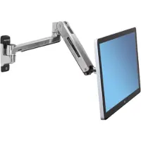 Ergotron LX HD - Monteringssett (utvidelsesadapter, VESA-adapter, sitte-stå-arm, veggmonteringssokkel) - for LCD-skjerm - polert aluminium - skjermstørrelse: inntil 46
