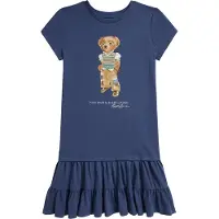 Ralph Lauren Kjole - Gammel Royal m. Trykk - - 7 år (122) - Kjole