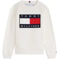 Tommy Hilfiger Collegegenser - Heritage Flagg - Off White - - 7 år (122) - Collegegenser