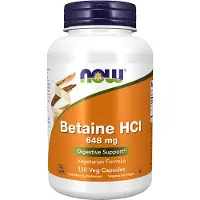 Now Betaine HCL 120 kapsler