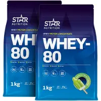 Star Nutrition 2 x Whey-80 Myseprotein 1 kg