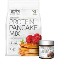 Star Nutrition Proteinpannekaker 1 kg + Protein Hasselnøttkrem 200 g