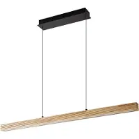 LUCANDE LED-hengelampe Emara, lyst tre, eik, CCT