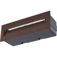 LUCANDE LED innfelt vegglampe Loya, 23 x 8 cm, rust, IP54