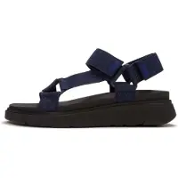 FitFlop for woman. A2O-D71 Gen-FF Adjustable navy sandals (39), Fabric, 1 to 3 cm, Velcro, Casual