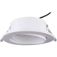 LINDBY innfellingslampe Jyla, matt hvit, Ø 13 cm, GX53