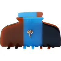 Fan Palm Hair clips Hair Clips Brown/Blue/Dark Blue