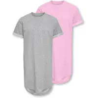 ONLY Kjole - KogIvy - 2-pack - Lilac Sachet/Light Grey - - 7-8 år (122-128) - Kjole
