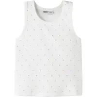 Name it Topp - Rib - NkfHeba - Bright White - - 13-14 år (158-164) - Singlet