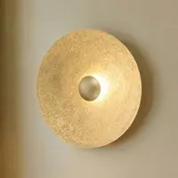 Sigma LED-vegglampe Sole M, Ø 65 cm, gullfarget, stål, 3 000 K