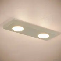 Sigma Taklampe Hero, gråbeige, 2 lyskilder, 35 x 12 cm, metall, GX53