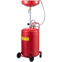 Vevor avløpstank for spillolje 20 gallon bærbar oljeavløp Luftdrevet avløp Oljeskift, oljeavløpsbeholder, flytende drivstoffoverføringsdrenering Justerbar trakthøyde, med hjul for enkel oljefjerning