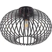 LINDBY taklampe Rosalea, kobberfarget, metall, 40 cm, E27
