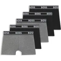 BOSS Boxershorts - 5-pack - Svart/Grå Melert - - 14 år (164) - Boxershorts