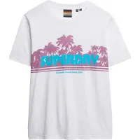 Superdry for woman. W1011710A Outdoor Stripe Relaxed T-shirt white (S), Casual, Cotton, Short sleeve
