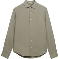 Superdry for man. M4011103A Riviera Linen Shirt green (S), Casual, Classic, Long sleeve