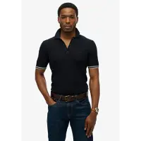 Superdry for man. M1110441A Navy Texture Polo (XXL), Casual, Cotton, Short sleeve
