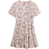 Superdry Printed Mini Wrap Kort Ermet Kort Kjole