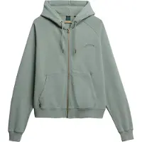 Superdry for woman. W2012287A Green Essential Logo Raglan Hooded Zip-Up Sweatshirt (L), Casual, Cotton