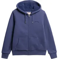 Superdry for woman. W2012323A Borg Lined Ziphood sweatshirt purple (L), Casual, Cotton