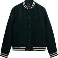 Superdry for man. M5012185A Varsity Monogram Jacket green (S), Casual, Wool