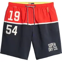Superdry for man. M3010249A 43.2 cm swimming costume with navy nautical logo (L), Beachwear, Recycled Polister, Sustainable