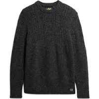Superdry for man. M6110638A Braided knitted jumper Jacob dark grey (L), Casual, Acrylic, Sustainable