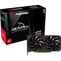 PowerColor Reaper AMD Radeon RX 9060 XT 8 GB GDDR6, Radeon RX 9060 XT, 8 GB, GDDR6, 128 bit, 7680 x 4320 piksler, PCI Express x16 5.0
