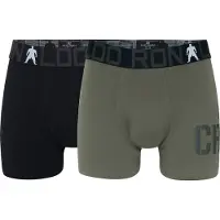 Cr7 Boxershorts - 2-pack - Bambus - Svart/Army - - 10-12 år (140-152) - Boxershorts