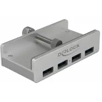 DeLOCK ekstern USB 3.0 4-portshub med låseskrue