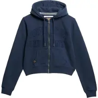 Superdry for woman. W2012335A Sweatshirt Athletic Tonal Crop navy (L), Casual, Cotton