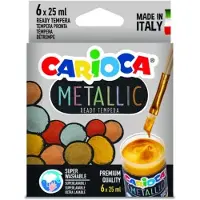 Carioca KO026, Bronse, Kopper, Gull, Rosegull, Sølv, 25 ml, Krukke, 6 stykker