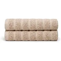 Borg Living Bomullshåndklær - 100% kjemmet bomull - Gjesthåndklær 30x50 cm - 2-pak - Sand