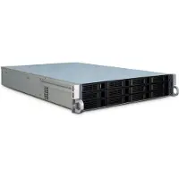 Inter-Tech IPC 2U-2412 - Kabinett - Server (Rack) - Svart