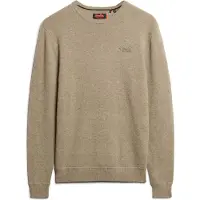 Superdry for man. M6110641A Essential beige slim fit jumper (XXL), Casual, Wool