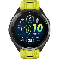 Garmin Forerunner 965 - 47 mm - svart - smartklokke med bånd - silikon - amp yellow/black - håndleddstørrelse: 135-205 mm - display 1.4" - 32 GB - ...