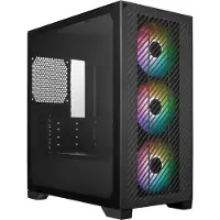Cooler Master Elite 301 - MT - micro ATX - sidepanel med vindu (herdet glass) - ingen strømforsyning (ATX) - svart - USB/lyd