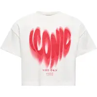 ONLY T-skjorte - Beskåret - KogDaphne - Cloud Danser/Iconic - - 9-10 år (134-140) - T-skjorte