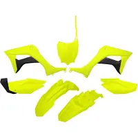 Ufo Honda Crf 110f 2019-2024 Hokit124-dflu Fork Protectors & Plastsett