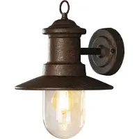 Konstsmide Napoli utendørs vegglampe, rustbrun